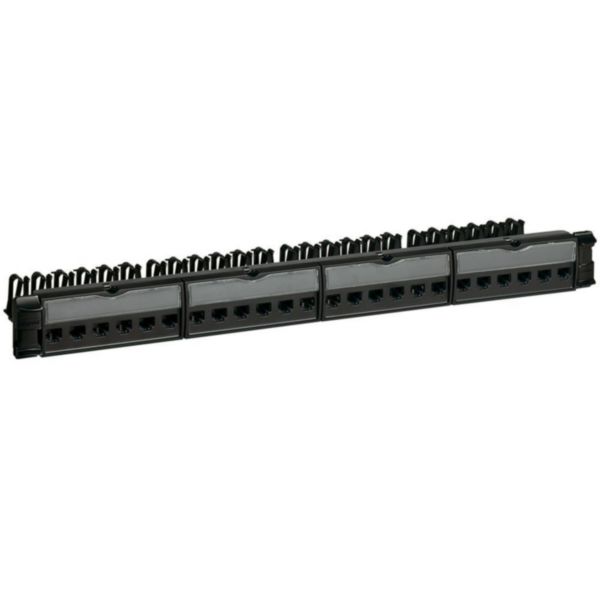 Panneau de brassage équipé LCS²droit 19pouces - 1U - Cat.6 STP blindage métal