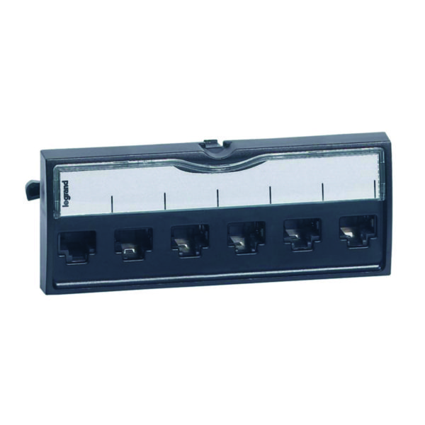 Bloc de 6 connecteurs RJ45 catégorie6A STP LCS² pour panneau de brassage