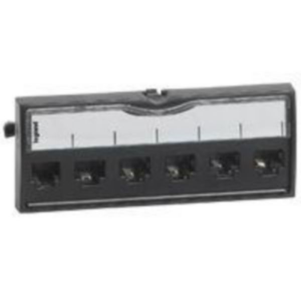 Bloc de 6 connecteurs RJ45 catégorie6 UTP LCS² pour panneau de brassage