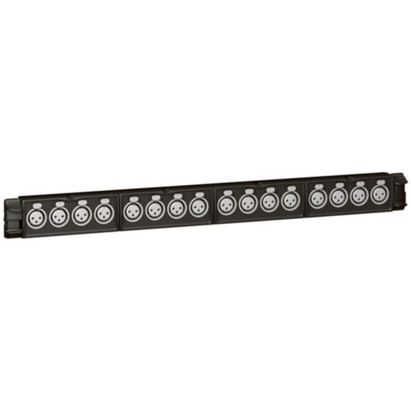 Panneau de brassage 19pouces xlr femelle 1u - 16 connecteurs