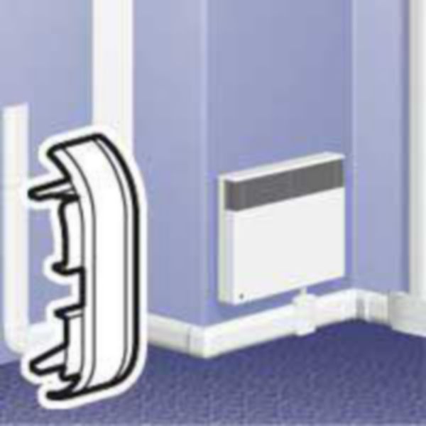 Embout pour plinthe DLPlus 80x20mm - blanc