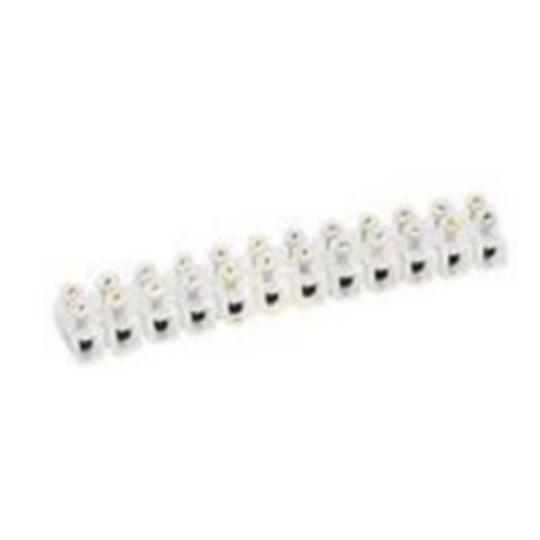 Borne de raccordement Nylbloc - 2,5mm² - 24A - 12 bornes - blanc