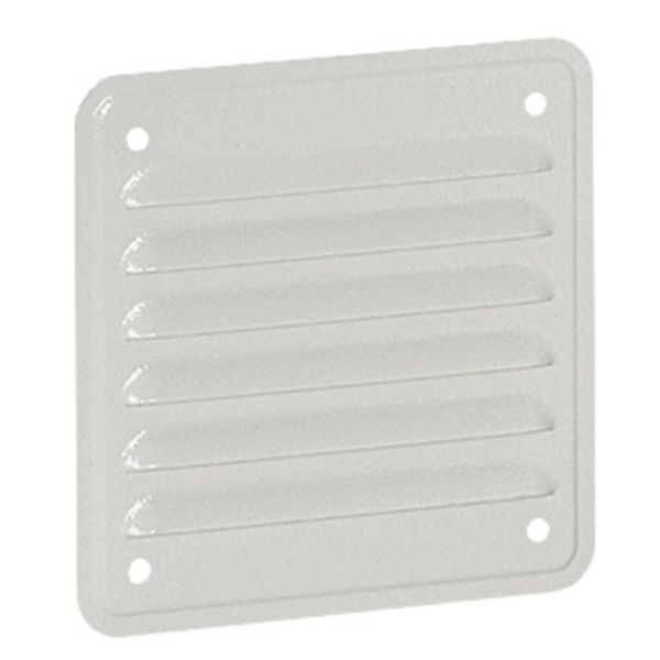 Jeu de 2 ouïes d'aération métal avec grilles IP32 IK10 - RAL7035 - 138x138mm