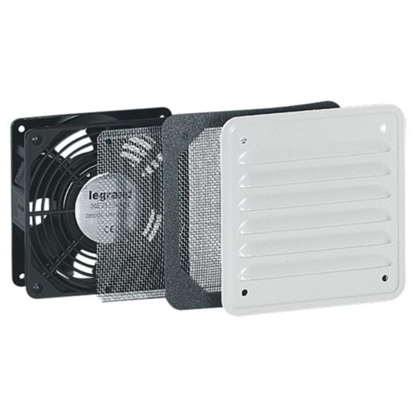 Ventilateur avec ouïe métal débit 30m³/h avec filtre et 160m³/h soufflage libre - IP32 IK10 - RAL7035 - Page 4