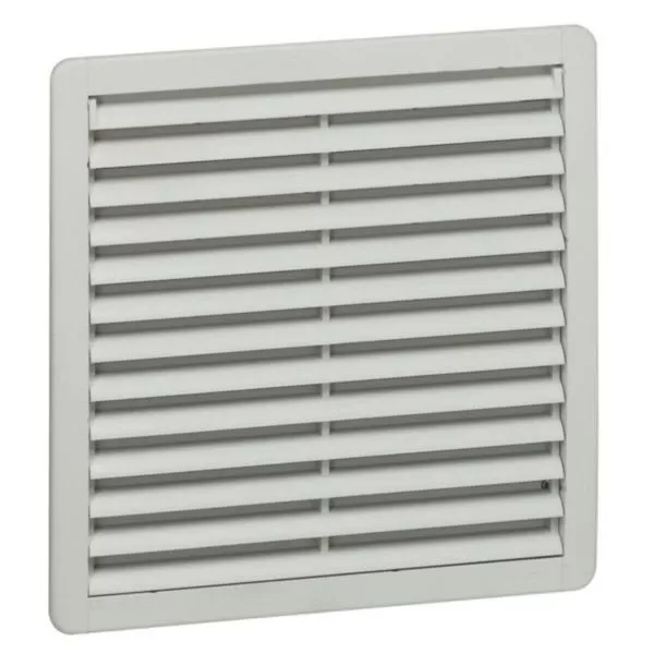 Ouïe d'aération plastique avec filtre G3 IP54 - RAL7035 - 150x150mm