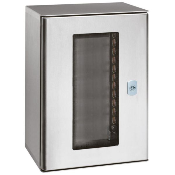 Coffret Atlantic inox 304L avec porte vitrée IP66 IK10 - 400x300x200mm