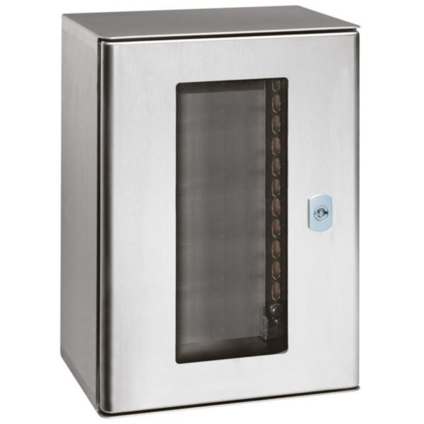 Coffret Atlantic inox 304L avec porte vitrée IP66 IK10 - 600x400x250mm