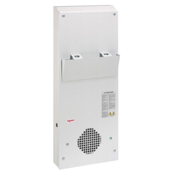 Echangeur air/air capacité dissipation 36W/°C pour installation verticale sur panneau ou porte d'armoire - RAL7035