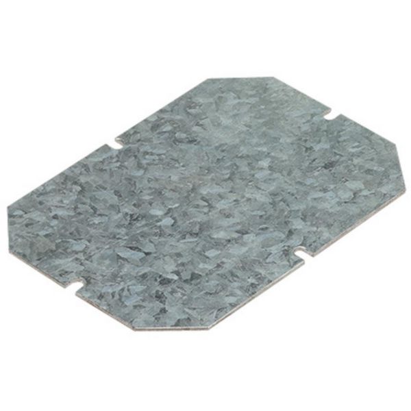 Plaque de montage métal épaisseur 15/10e pour boîtiers industriels 155x110mm