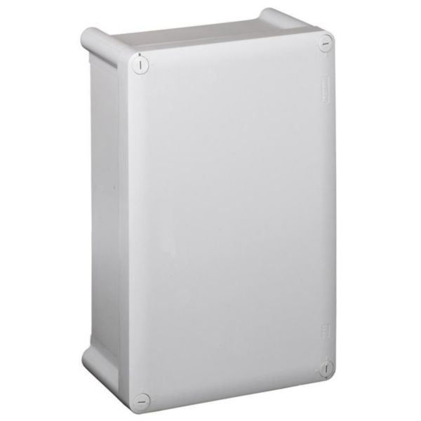 Boîtier industriel plastique IP55 IK07 - 220x170x86mm avec couvercle opaque - RAL7035