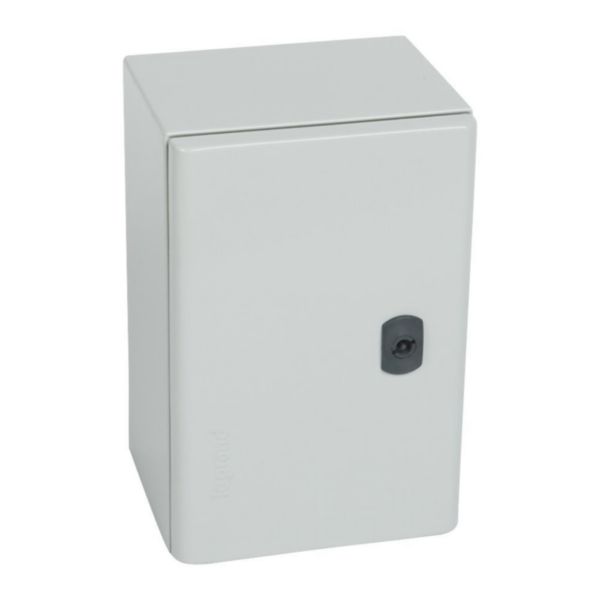 Coffret metal Atlantic version vertical 1 porte 300x200x160mm et plaque