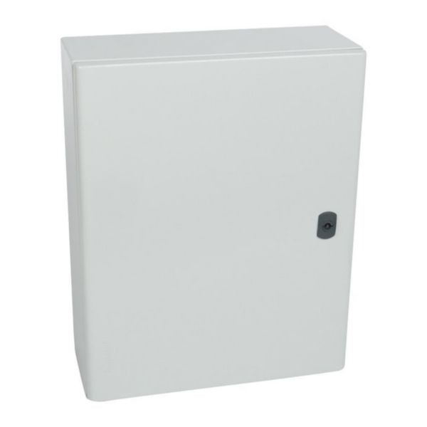 Coffret metal Atlantic version vertical 1 porte 500x400x160mm avec plaque