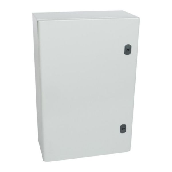 Coffret metal Atlantic version vertical 1 porte 600x400x200mm avec plaque