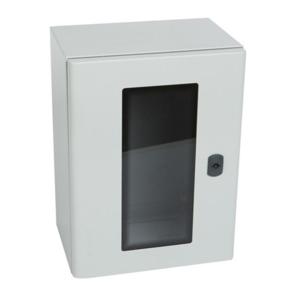 Coffret Atlantic métal version vertical 1 porte vitrée 400x300x200mm