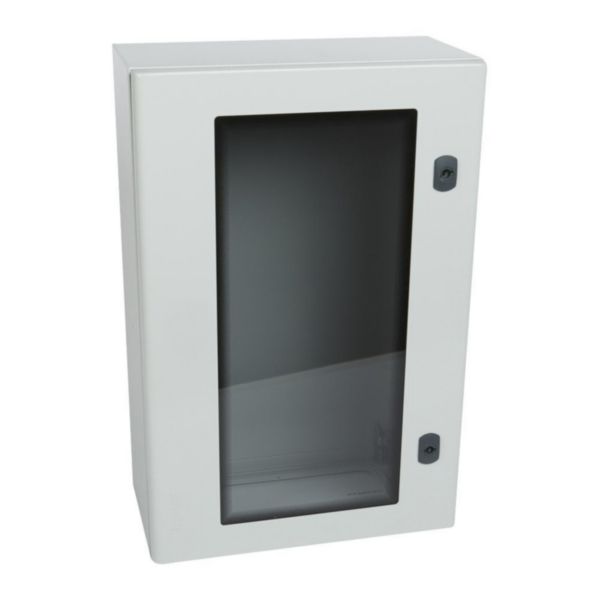Coffret Atlantic métal IP66 IK10 RAL7035 - porte vitrée 600x400x200mm 