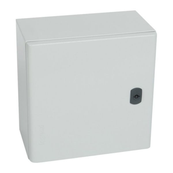 Coffret metal Atlantic version carrée 1 porte 300x200x160mm et plaque