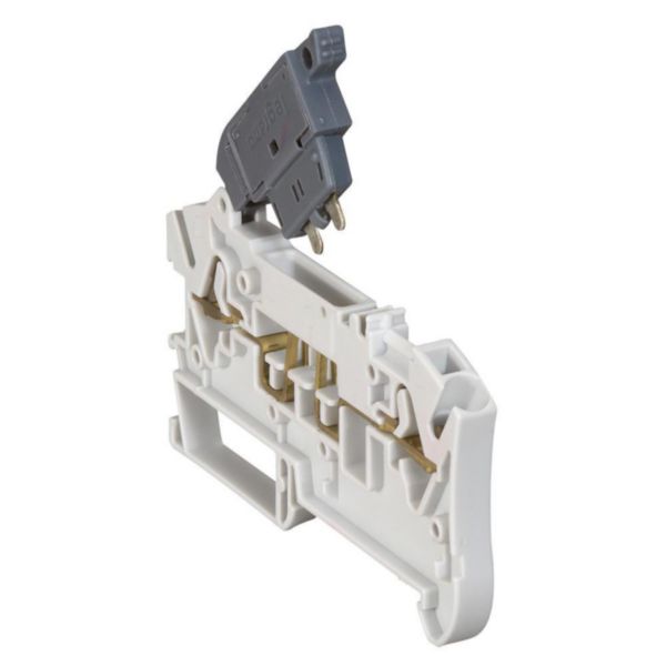 Bloc de jonction sectionnable à ressort viking 3 avec 1 jonction 2 conducteurs pour cartouche fusible 5x20 à préhenseur