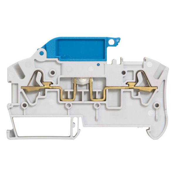 Bloc de jonction sectionnable à ressort viking 3 avec 1 jonction 2 conducteurs pour circuit de neutre à préhenseur - bleu