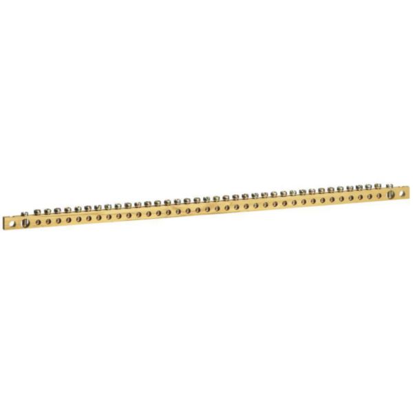 Barreau laiton 12x6,5mm pour raccordement des conducteurs de protection dans XL³400 et XL³160 - longueur 416mm