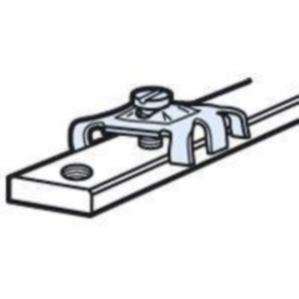 Connecteur pour barre cuivre 12x4mm à trous taraudés - pour 1 ou 2 conducteurs de 1,5mm² à 10mm²