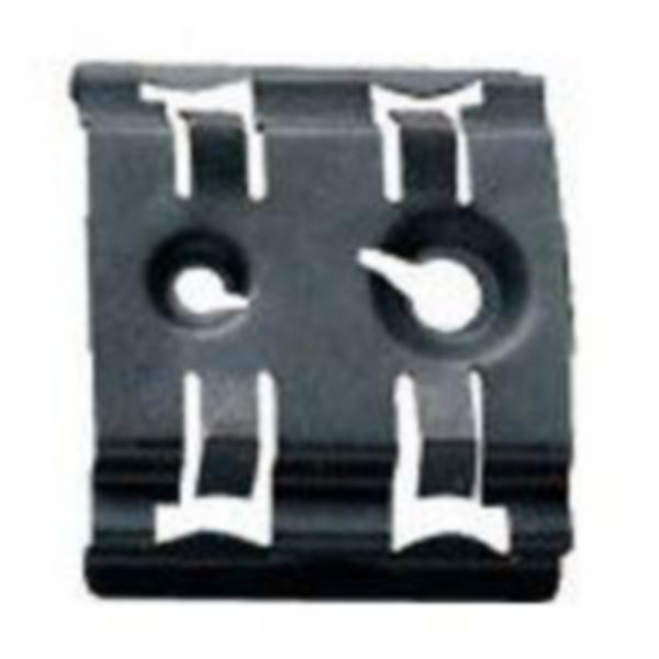 Griffe largeur 35mm pour fixation appareillage sur rails EN 60715 symétrique - trous pour vis M4 et M6