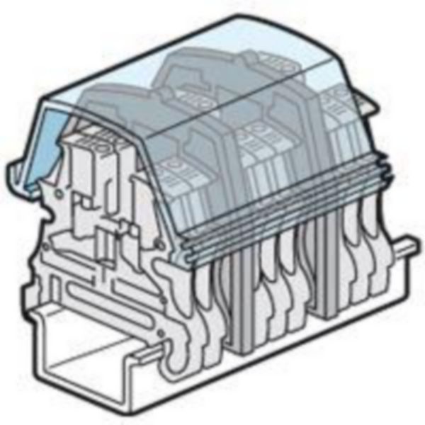 Ecran de protection à couper pour bloc de jonction à vis viking 3 avec 1 entrée 1 sortie pas 5mm à 10mm