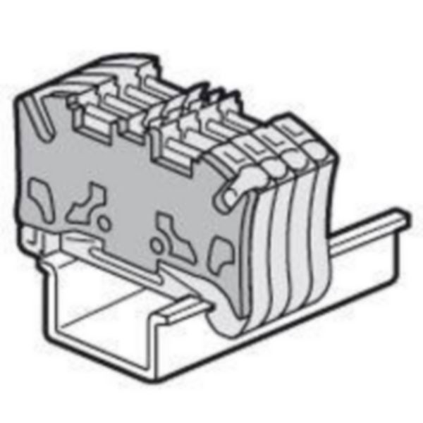 Cloison terminale pour blocs de jonction à ressort viking 3 avec 2 étages pas de 5mm