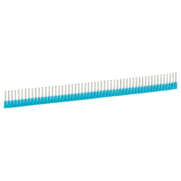 Embout de câblage à collerette isolante Starfix simple en bande pour conducteurs section 0,25mm² - turquoise