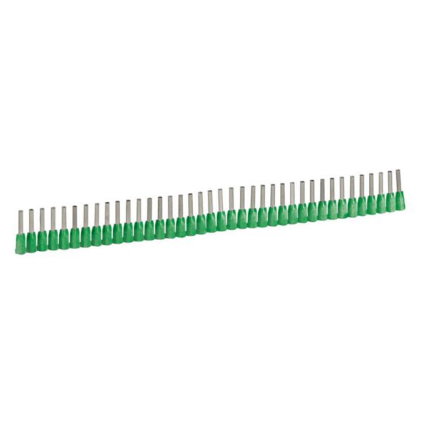 Embout de câblage à collerette isolante Starfix simple en bande pour conducteurs section 0,34mm² - vert