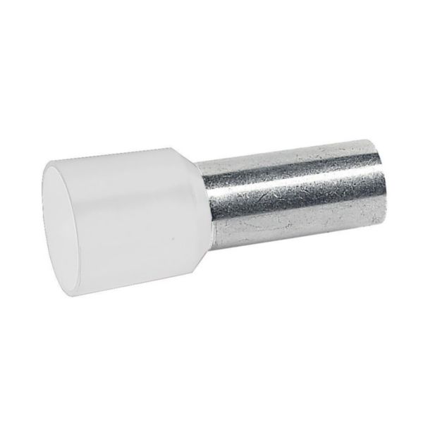 Embout de câblage à collerette isolante Starfix simple unitaire pour conducteurs section 16mm² - embout court blanc