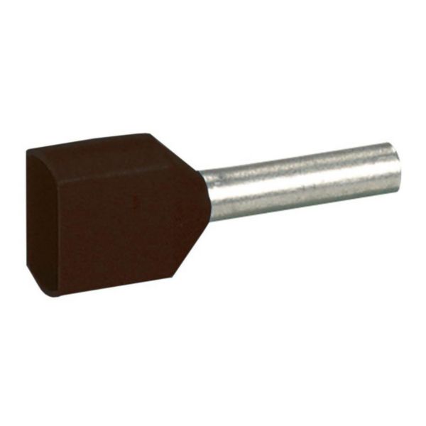 Embout de câblage à collerette isolante Starfix double unitaire pour conducteurs section 2x1,5mm² - noir