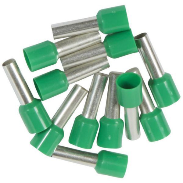 Sachet d'embouts de câblage à collerette isolante Starfix simple unitaire pour conducteurs section 6mm² - vert