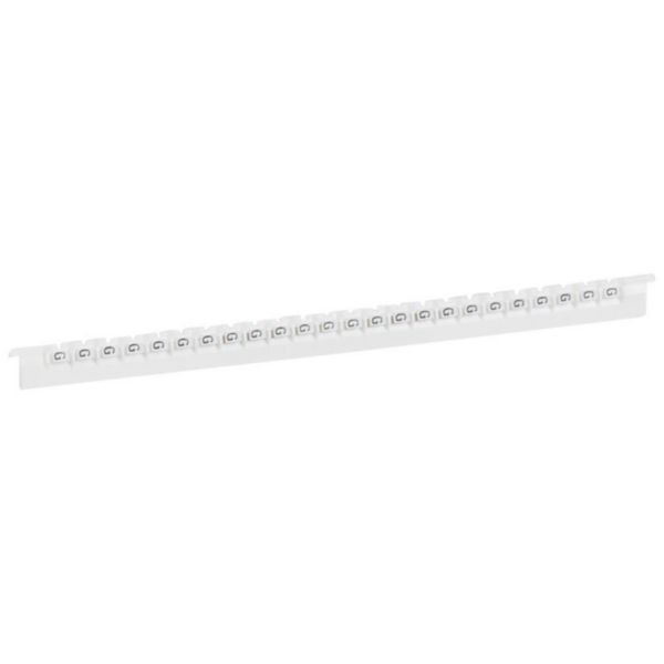 Réglette de 24 repères Mémocab largeur 2,3mm avec lettre majuscule G noir sur fond blanc