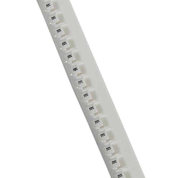 Réglette de 24 repères Mémocab largeur 2,3mm avec signe conventionnel courant continu noir sur fond blanc