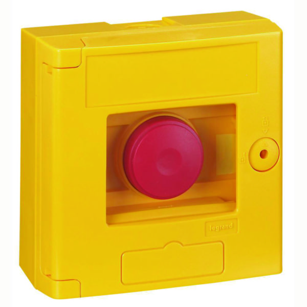 Coffret bris de glace double position IP44 jaune - montage en saillie
