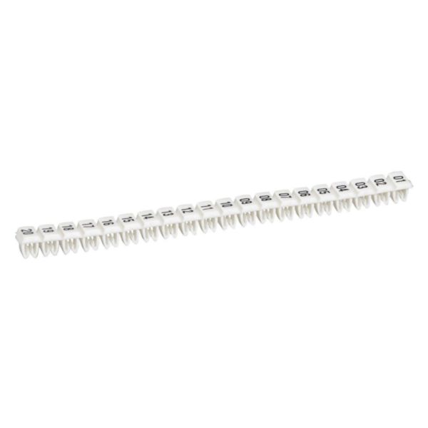 Réglettes de 20 repères CAB 3 pour filerie 0,5mm² à 1,5mm² avec nombres 21 à 40 noir sur fond blanc