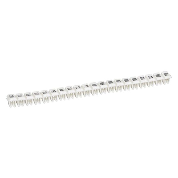 Réglettes de 20 repères CAB 3 pour filerie 0,5mm² à 1,5mm² avec nombres 81 à 100 noir sur fond blanc