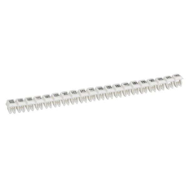 Réglettes de 20 repères CAB 3 pour filerie 1,5mm² à 2,5mm² avec nombres 81 à 100 noir sur fond blanc