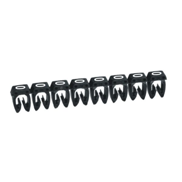 Repère CAB 3 pour filerie 4mm² à 6mm² avec chiffre 0 noir