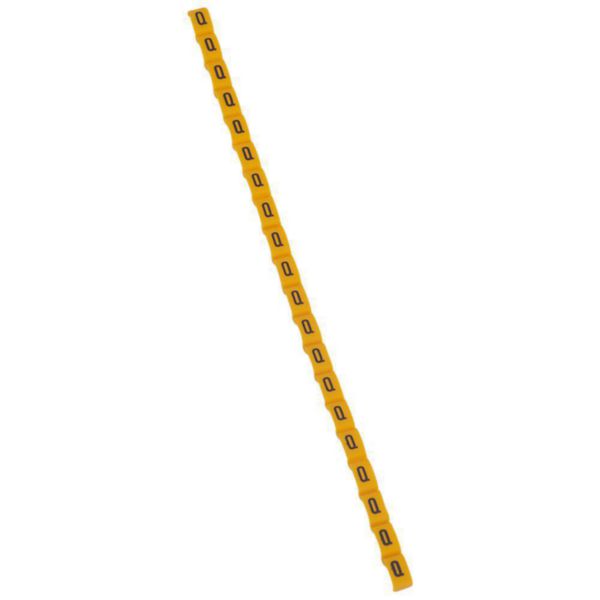 Repère Duplix lettre majuscule Q noire sur fond jaune