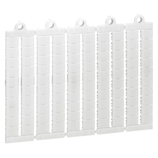 Plaque de 100 repères prédécoupés vierges pour bloc de jonction viking 3 pas 8mm