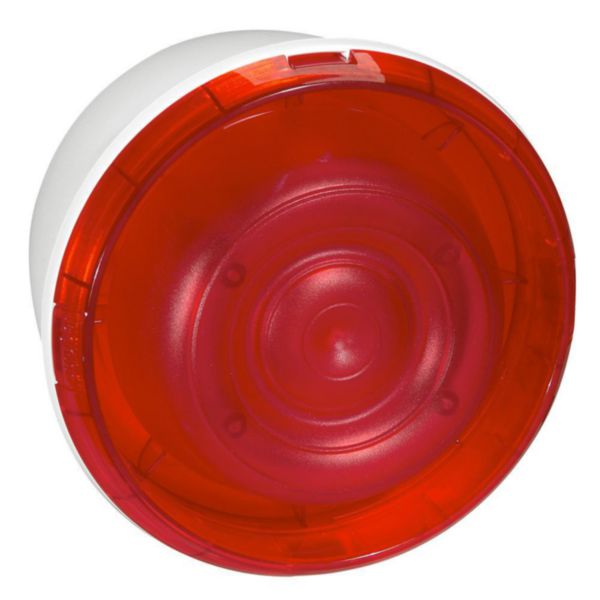 Dispositif sonore d'alarme feu DSAF - IP42 IK07 classe B 90dB à 2m - fixation saillie avec flash rouge