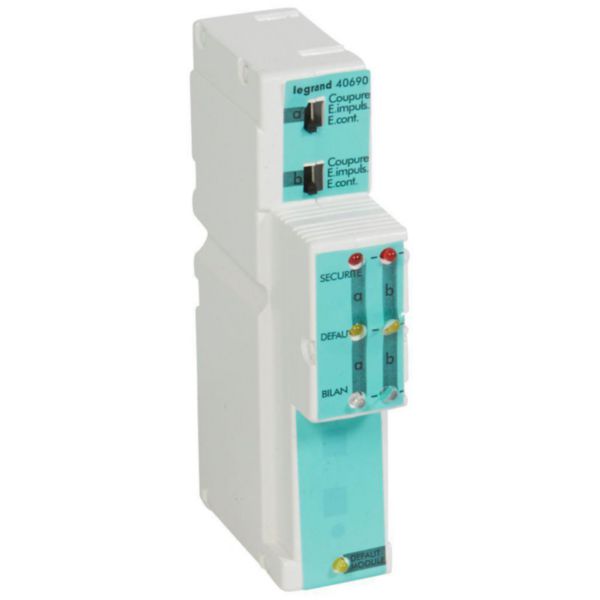 Module 2 lignes mise en sécurité pour centralisateur de mise en sécurité incendie typeB référence 040650
