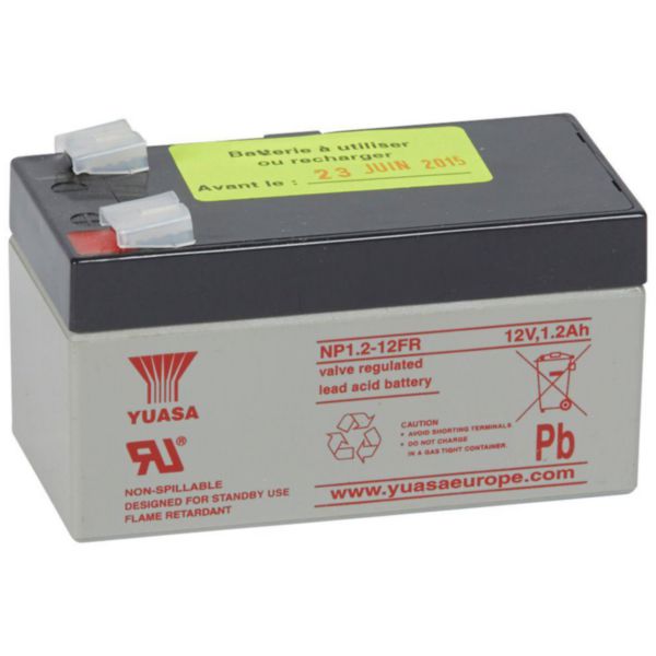 Batterie au plomb 12V 1Ah pour centralisateur de mise en sécurité incendie typeB
