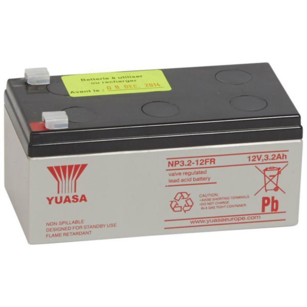 Batterie au plomb 12V 3Ah pour centralisateur de mise en sécurité incendie typeB référence 040650