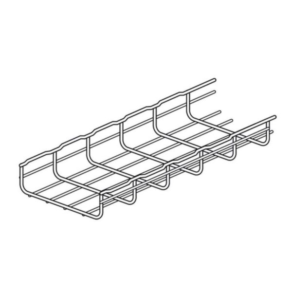 Grille guide-câbles en U pour baies LCS³ - largeur 200mm, longueur 3m et hauteur 54mm