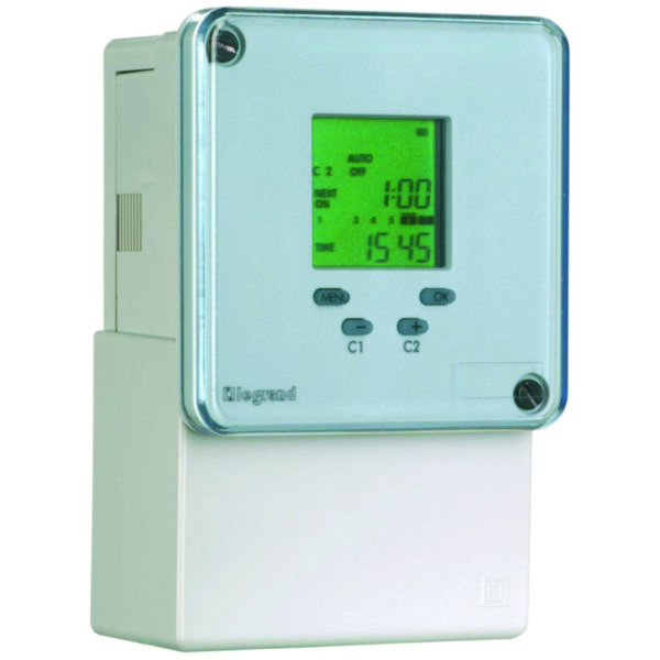 Inter horaire programmable digital 72x72mm à programme journalier et hebdomadaire 24V - 1 sortie