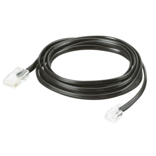 Cordon pour appareil téléphonique 1 embout RJ11 et 1 embout RJ45 - longueur 2m