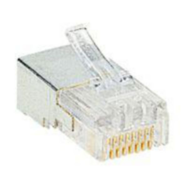 Fiche RJ45 catégorie 5e 9 contacts largeur 11,7mm pour câble rond