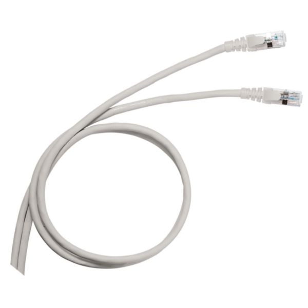 Cordon RJ45 catégorie 5E F/UTP PVC gris 100 ohms 0.6m écranté